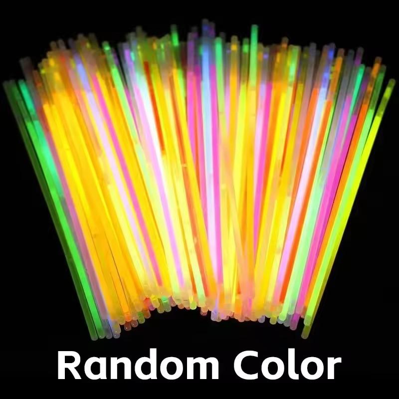 100pcs Glow Stick Bright Fluorescent Glow In The Dark DIY Bracelets for Birthday Party Decoration Supplies Wedding Guest Gift