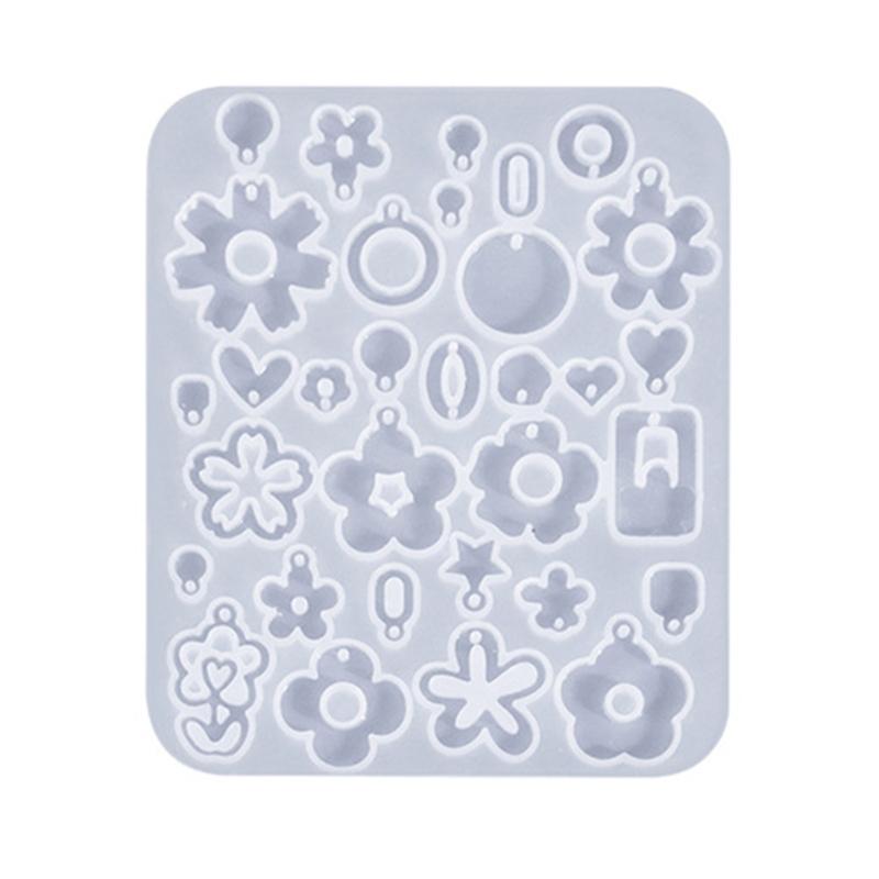 Серьги Эпоксидная форма Инструменты/Форма для серег в форме цветка Ручная работа Подвеска для ушей Силиконовые формы для любителей рукоделия