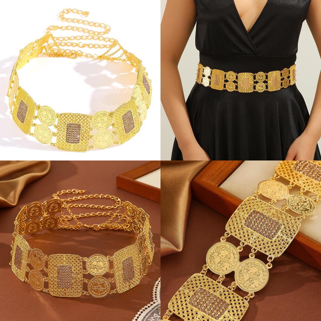Waist Fashion Women Chain Hollow Geometric Alloy Construction And Look Stylish