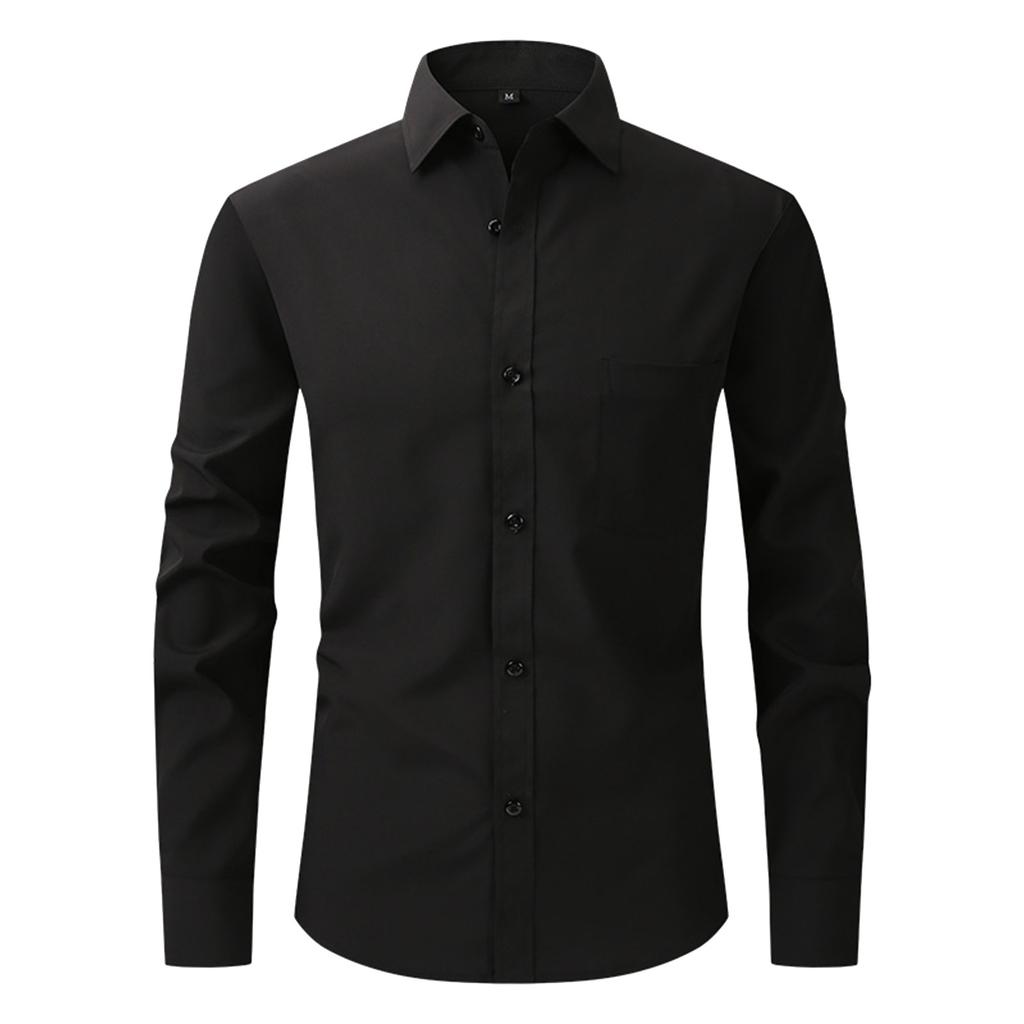 Four Side Stretch Shirt Men's Business Casual Long Sleeve Shirt
