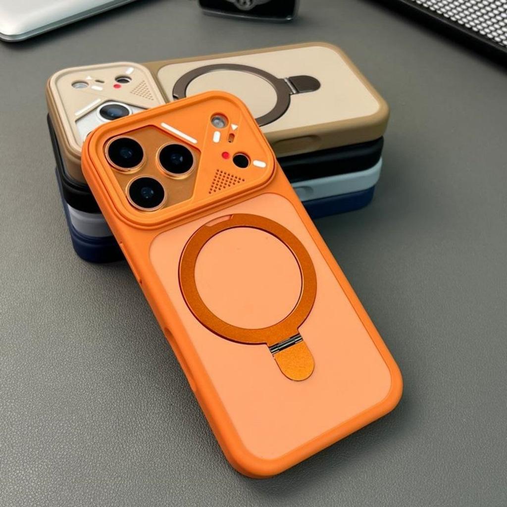 Магнитный чехол-подставка с вращением на 360 градусов для iPhone 17 16 15 14 13 Pro Max Для Magsafe Мягкий каркас Бампер Складная подставка Чехол