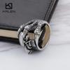 Punk Men's Stainless Steel Skull Rings Size 6-12 Skull Finger Rings Homme Gothic Women Unisex Rings Wholesale Jewelry 2024