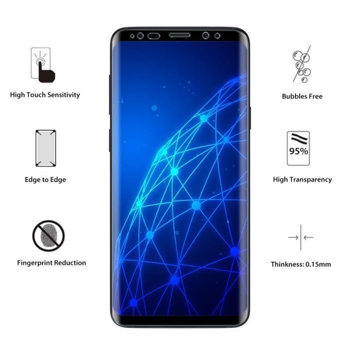 Film Samsung Galaxy S8 - Protection Ecran en Plastique Incurvé Ultra Resistant Anti Rayure Ultra Mince [Phonillico®]