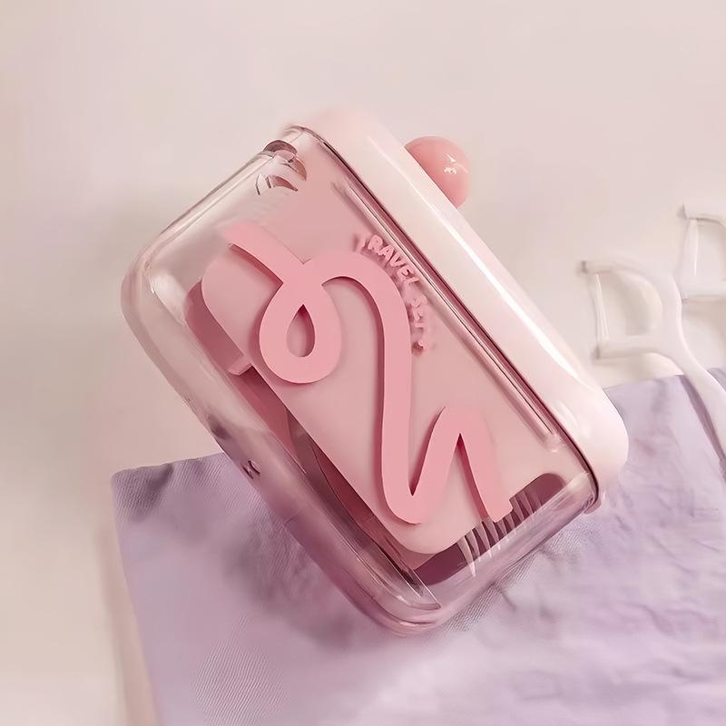 Portable floss box Household tooth picking and sewing floss holder Disposable floss automatically pops up storage box
