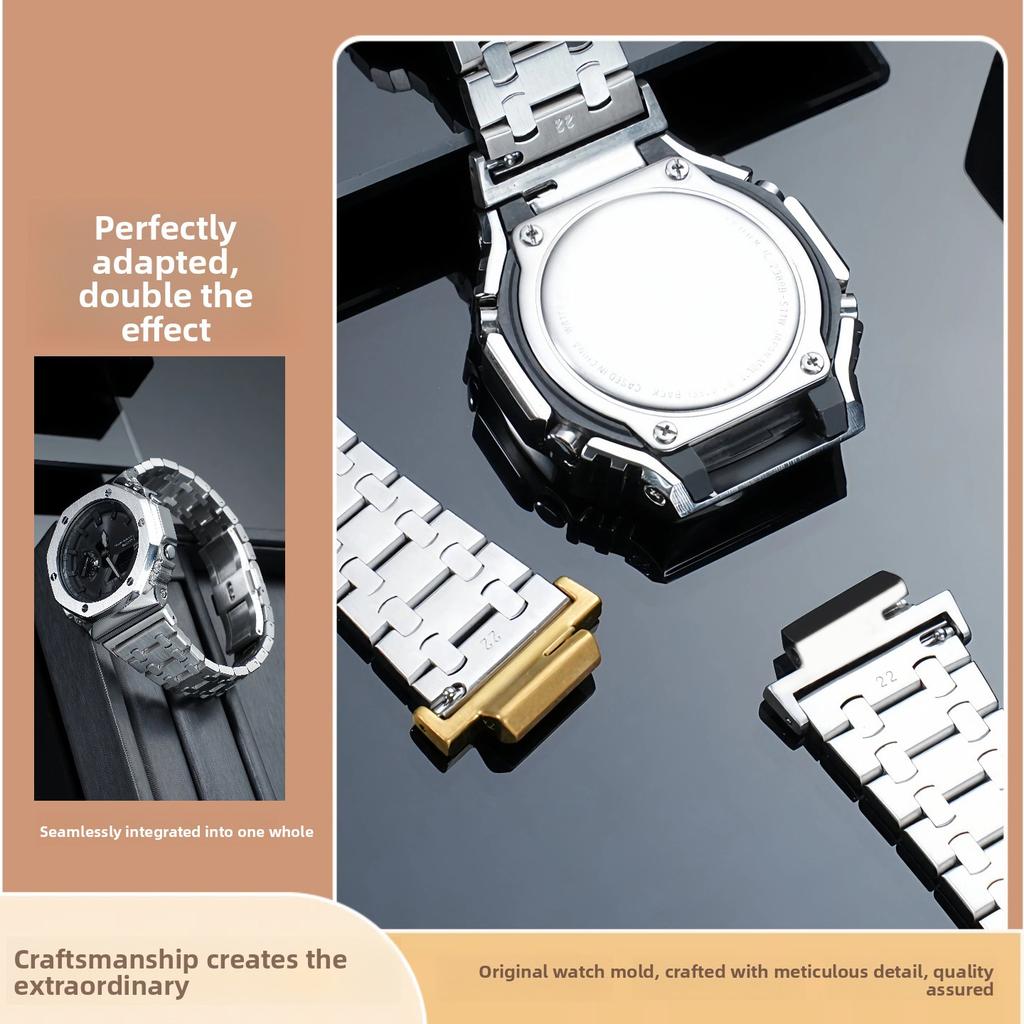 Модификационный комплект GA2100 Нержавеющая сталь Безель Ремешок Для Casio G-SHOCK GA2100/2110 GAB2100 Модифицированный металлический корпус Ремешок Комплект Аксессуары для часов