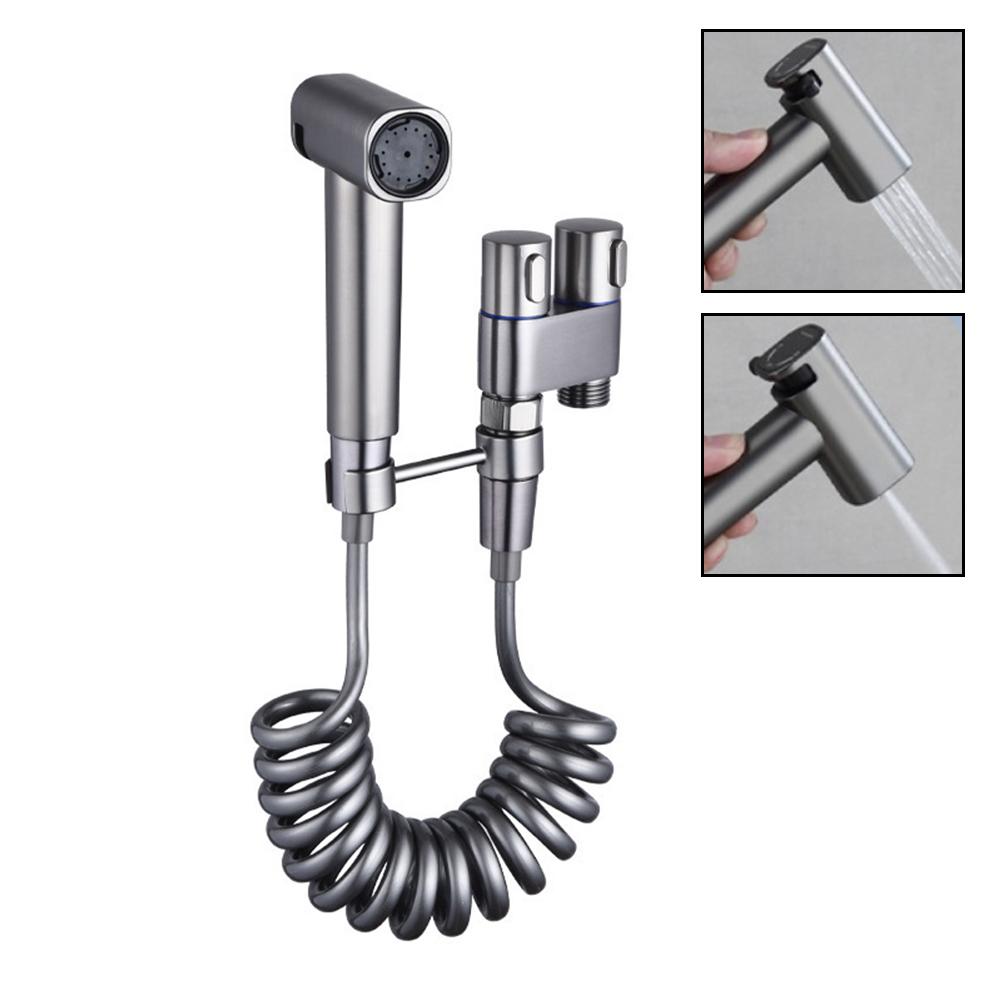 Угловой кран из нержавеющей стали, набор для биде, ручной распылитель и шланг для ванной, для домашних животных, для ребенка и для мытья пола