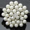 Breastpin Elegant Easy Matching Alloy Flower Faux Pearls Women Brooch Pin for Dating
