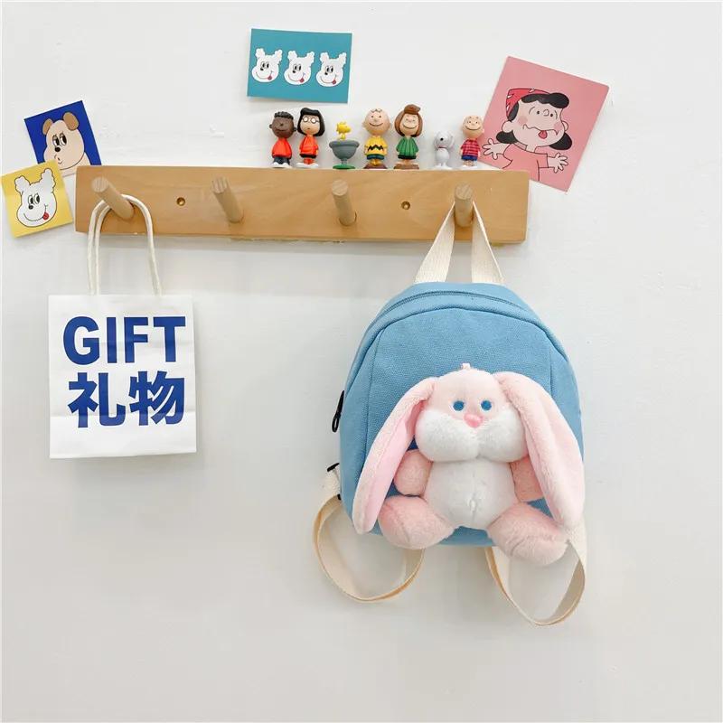 Милый рюкзак с изображением мультяшного кролика, дорожный модный рюкзак большой емкости через плечо, рюкзаки принцесс, универсальные школьные сумки для девочек