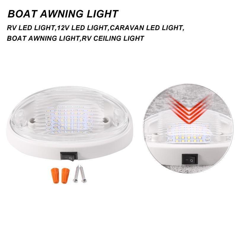 Authentic 12V LED Light With Switch Caravan Motorhome Boat Awning Annex Tunnel Boot