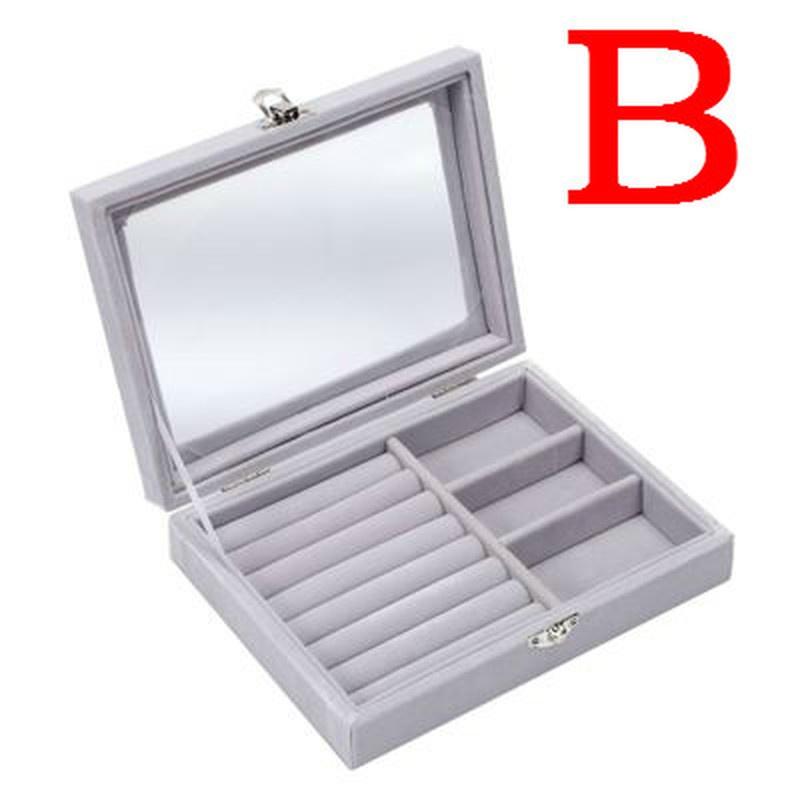 Модный портативный бархатный ювелирный дисплей для колец и ювелирных изделий, органайзер, поднос, держатель, кейс для хранения ювелирных изделий, витрина