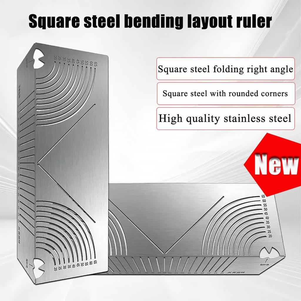 90° стальной гибкий угловой дуговой маркировочный инструмент регулируемый линейный дуговой разметочный инструмент двойного назначения для строительства 20-65 мм, 20-80 мм