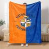 Luton Town FC Print Flannel Blanket High Quality Warm Comfortable Cover for All Seasons Perfect for Gifts Home Decor