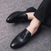 Zapatos Para Hombre Мужская социальная обувь Осенние мужские туфли из кожи Модная мужская обувь на плоской подошве Итальянские деловые повседневные мокасины