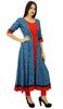 Womens Designer Flaired Kurta Dress Indian Clothing Printed Rayon Kurti Indian Custom