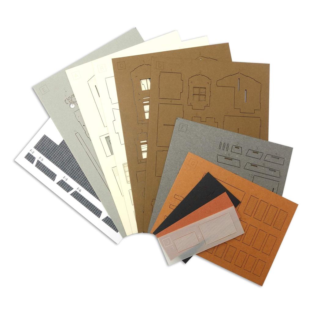 Sankei Nostalgic Diorama Series Частный дом F Бумажная поделка 1/150 MP03-109