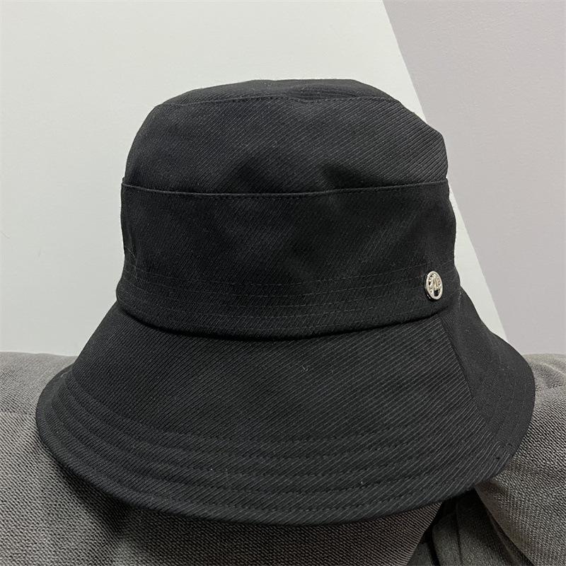 Панама рыбака Детская весенне-осенняя дорожная темпераментная солнцезащитная шляпа Однотонная M стандартная универсальная повседневная шляпа-ведро ветрозащитная