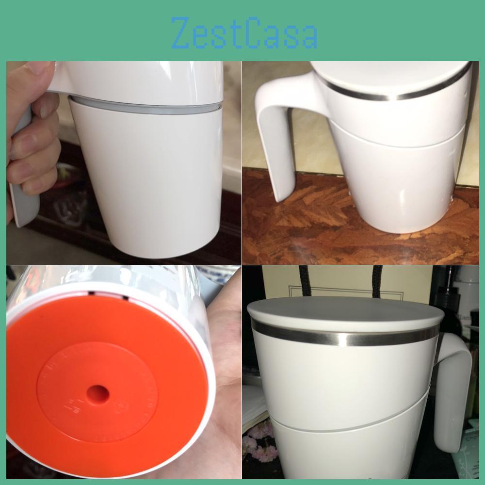 Fiu Insulation 470ml Nonfall Elegant Suction Water Tea Coffee Cup Mug White Innovation Magic
