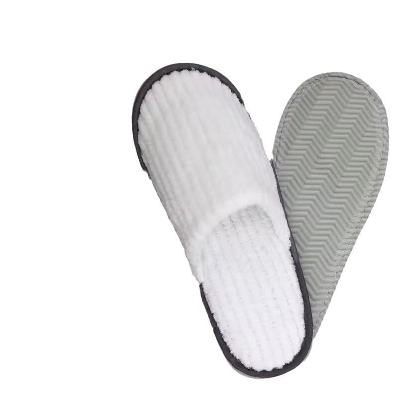Luxury Anti-Slip Disposable Cotton Hotel Slippers for Guests