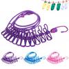 Drying Portable Clothes with Clips 12 Clothes Elastic Hanger Line Windproof