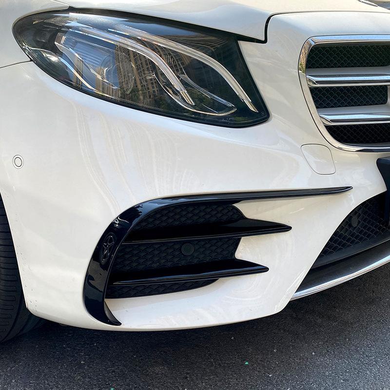 Для Mercedes Benz E-Class W213 AMG LINE 4-ДВЕРНЫЙ 2016-2020 Автомобильный Передний Бампер Губа Сплиттер Спойлер Накладка на Противотуманную Фару Тюнинг