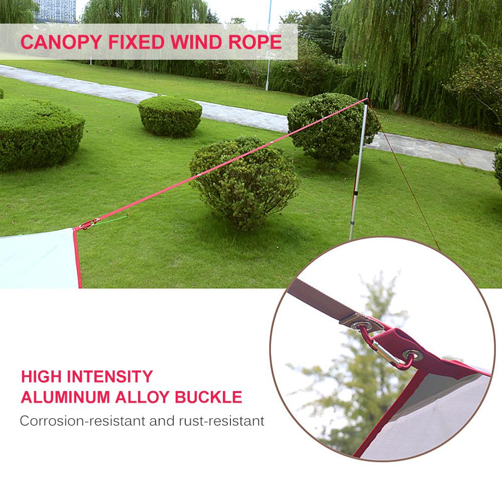 Outdoor Camping Tent Wind Rope Durable Nylon Wind Rope Multifunctional Tent Rope Buckle Adjustable Laundry Hanging Rope