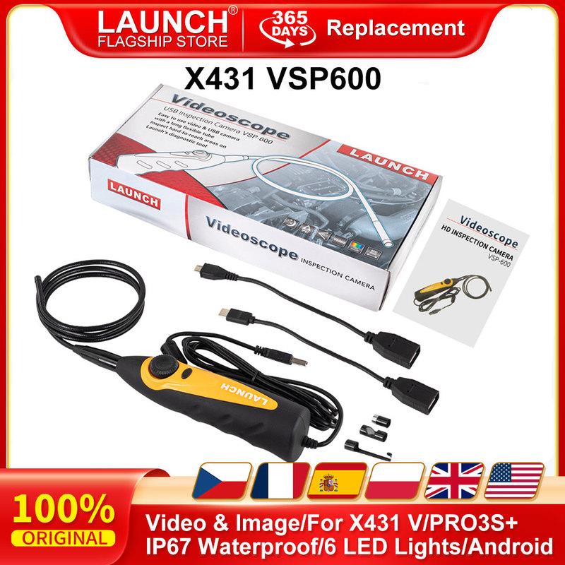 LAUNCH VSP-600 Эндоскоп Инспекционная Камера IP67 Водонепроницаемый VSP600 Видеоскоп 5.5MM 6 Светодиодных Огней для Серии X431 USB Эндоскоп
