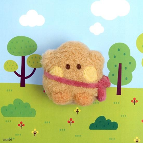 BT21 Брелок-фигурка в виде мини-куклы PONPON-ENJOY ver.