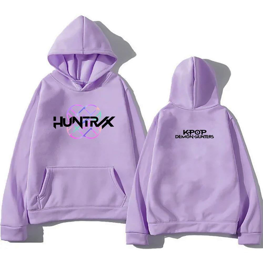 Худи Huntrix Girl 2025 Фильм Охотники на демонов Модные Худи для мужчин/женщин Харадзюку Зимняя одежда Пуловер Толстовка Винтаж