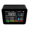 Indoor Air Quality Monitor 12 Functions WiFi Thermometer Hygrometer WiFi for Tuya Smart App with 2.8" Color Display Support Alar