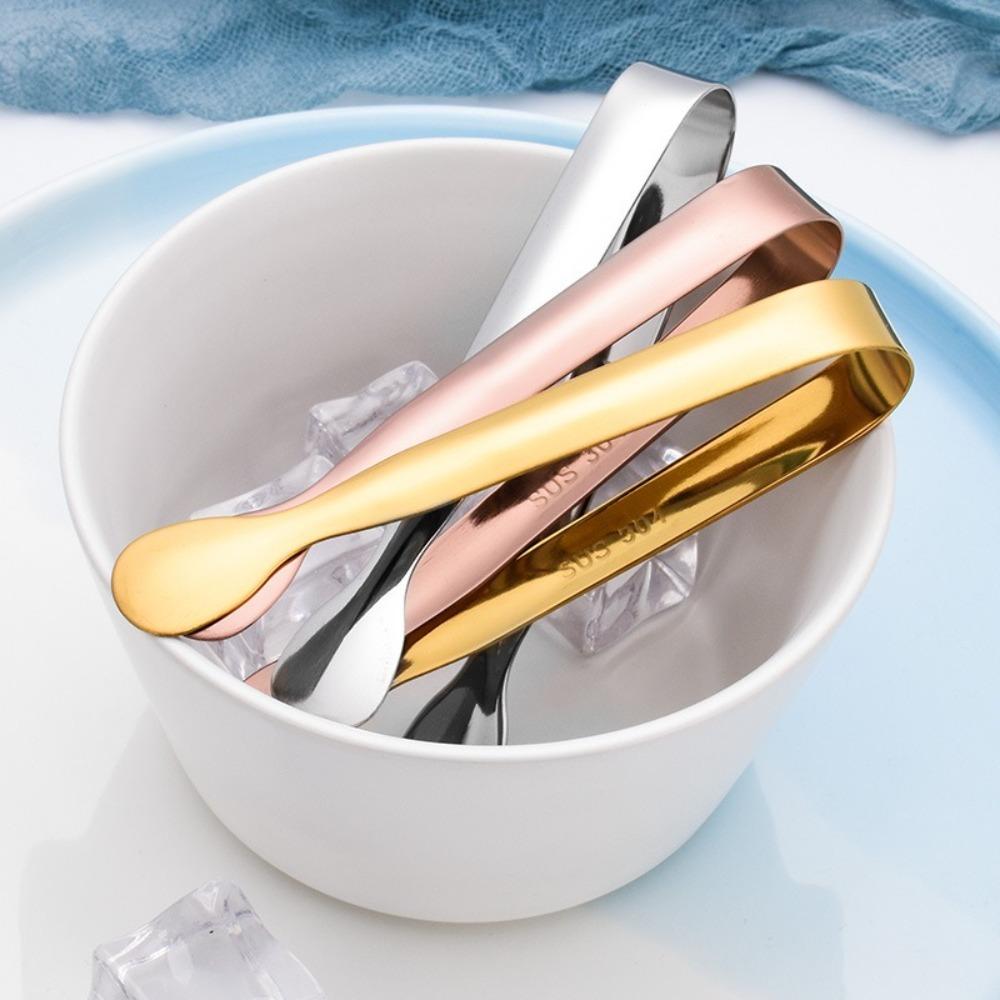 Thickened Sugar Cube Tongs Stainless Steel Ice Clamp New Snack Tongs for Bar Buffet Coffee Bar