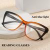 Large Frame Reading Glasses, Anti Blue Light Glasses, Spring Leg Trendy Reading Glasses for The Elderly, Anti Radiation Glasses