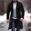 Mid-length Men's Woolen Coat Fashionable Casual Windbreaker Autumn and Winter Slimming Outline