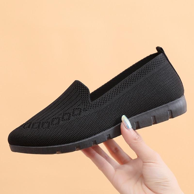 Очень большие женские дышащие кроссовки из сетки Flyknit для весны и лета, для мам среднего и пожилого возраста