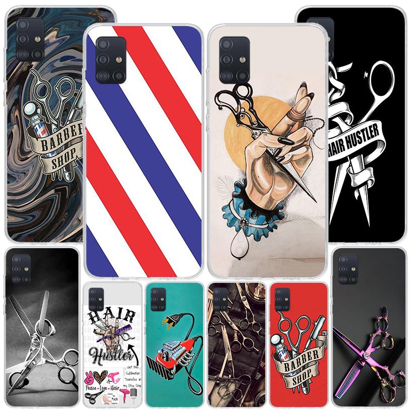Hair Stylist Scissors Brush Phone Case For Samsung Galaxy A52 A32 A22 A12 A51 A31 A50S A30S A20S A10S Note 20 Ultra 10 Plus S10