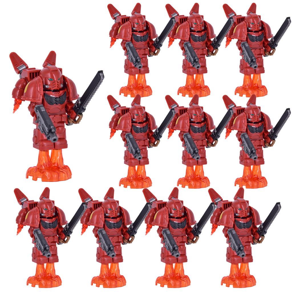 1Pcs New Knights War Angels Ultramarines Templars War Soldiers Mini Action Figures Model Building Blocks Bricks Kids Toys Gift