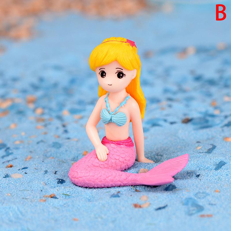 Mermaid Diy Mini Miniature Figurine Garden Dollhouse Decor Micro Landscape