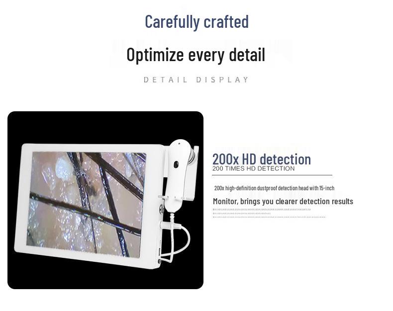 Смарт-детектор кожи головы и кожи высокой четкости с анализом волосяных фолликулов