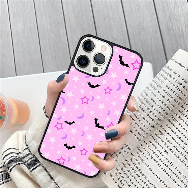 Коллаж Летучие Мыши-Вампиры Чехол-Ракушка Для iPhone 17 Air 15 16e 14 13 12 Pro Max 11 Pro Max Plus Чехол для Телефона
