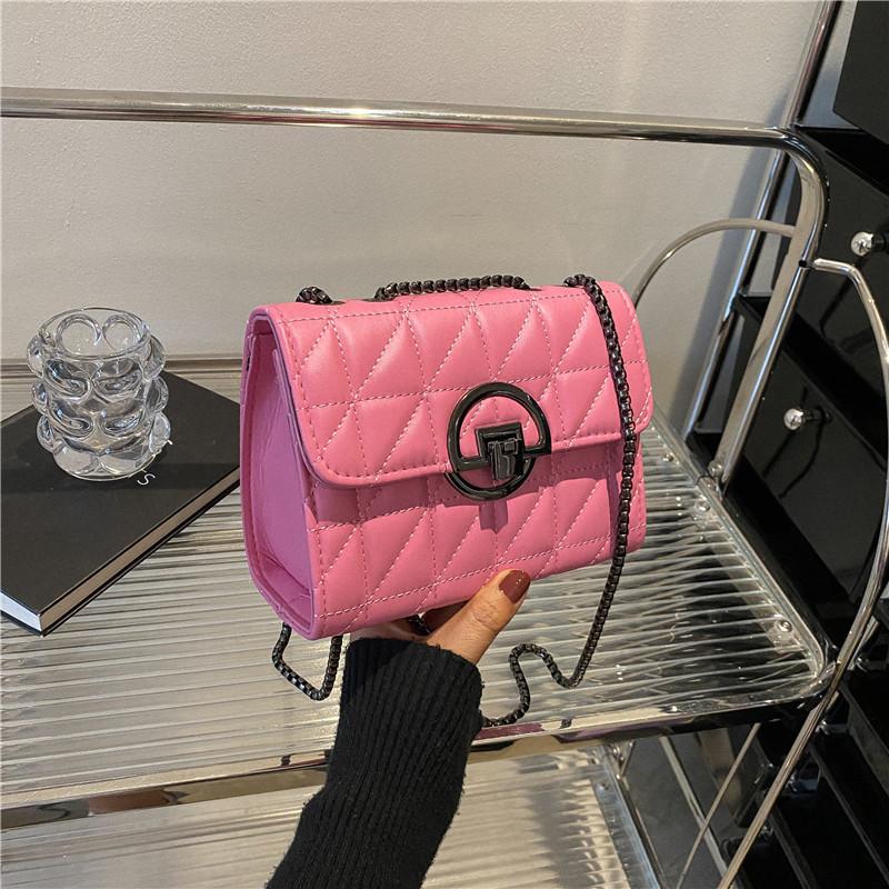 Fashion Small Bag Women's 2025 New Simple Chain Messenger Bag Casual Simple Shoulder Small Square Bag