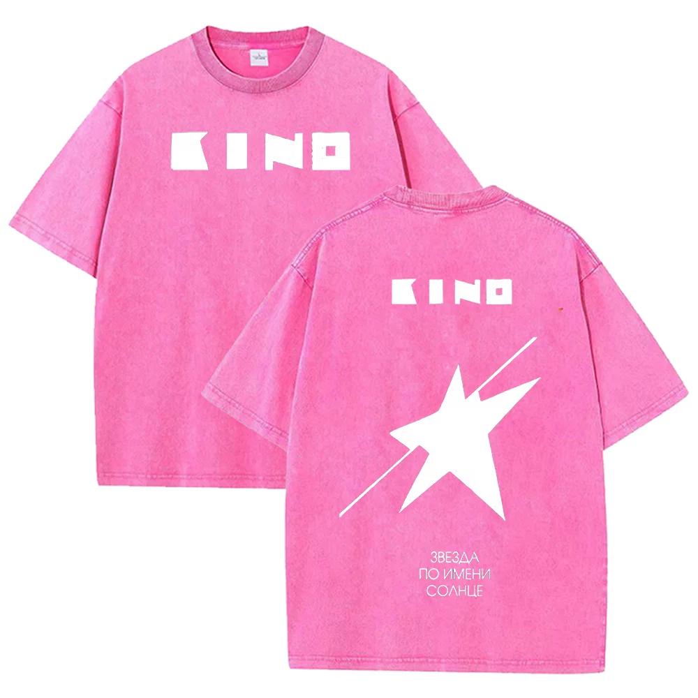 2026 Vintage Washed Black Retro Star Graphic T Shirt Soviet Rock Inspired Print Oversized Men Streetwear Casual Short Sleeve Tee