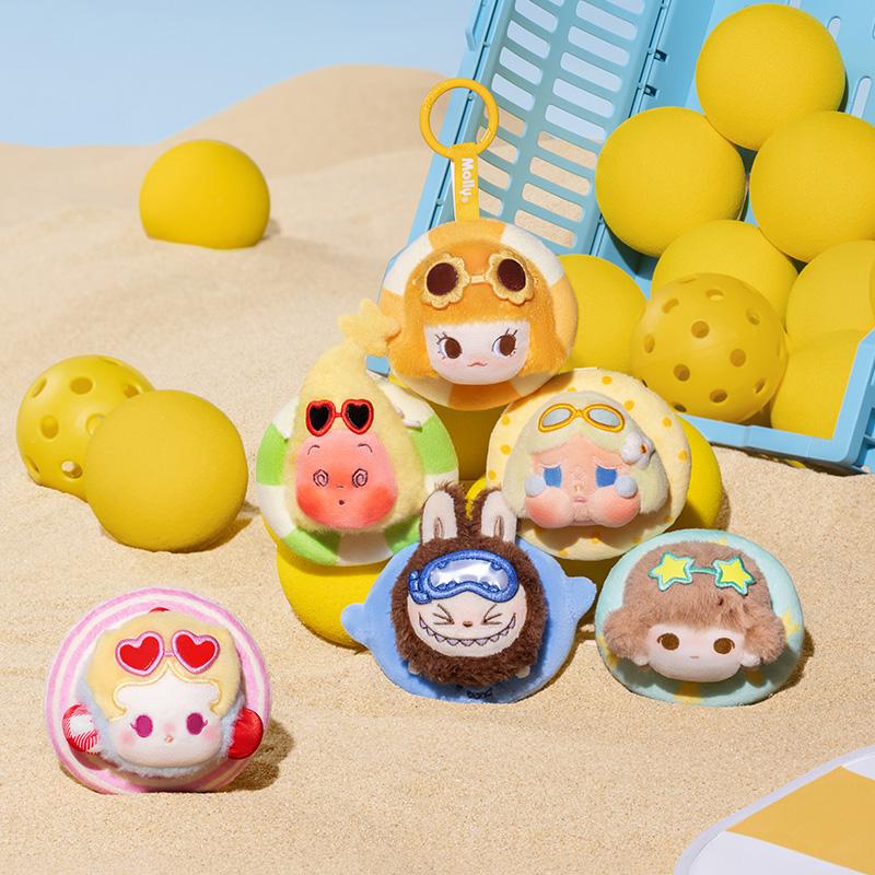 POP MART POP BEAN Серия «Отпуск на острове» Мини-плюшевая подвеска Слепой бокс
