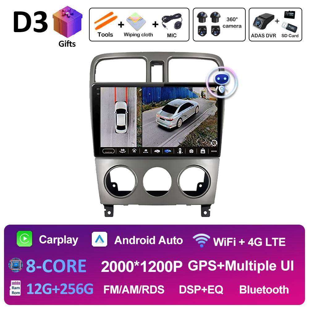 Для Subaru Forester SG 2002 2001 2002 2003 - 2008 Беспроводной Carplay Android Auto Автомобильный Мультимедийный Видеоплеер DSP Стерео Головное Устройство