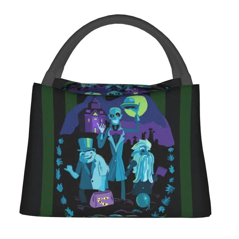 Индивидуальный заказ Haunted Mansion Stretching Lunch Bags Women Термосумка-холодильник Изолированная Ланч-бокс для работы, пикника или путешествий