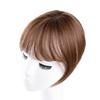 Women 3D Bangs Natural Wispy French Bangs Forehead Hair Extensions Black Brown Bangs Fringe Wig Hairpieces