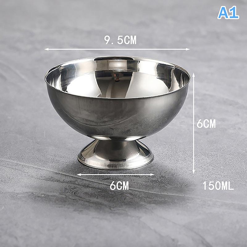 Retro High-Foot Dessert Cup 304 Stainless Steel Luxury Container for Ice Cream Cocktails Pudding Hotel & Restaurant Quality