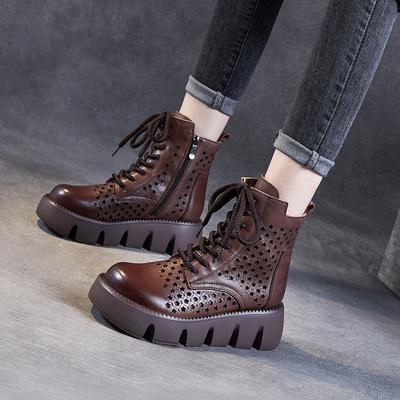 Ретро-сандалии, ботинки, толстая подошва, модная женская обувь, туфли-маффины