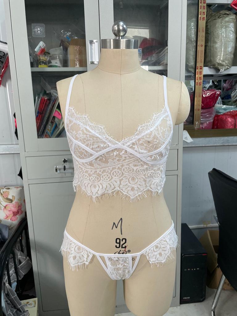 Women Floral Sheer Lace Bralette Unpadded Bra Strappy Lingerie