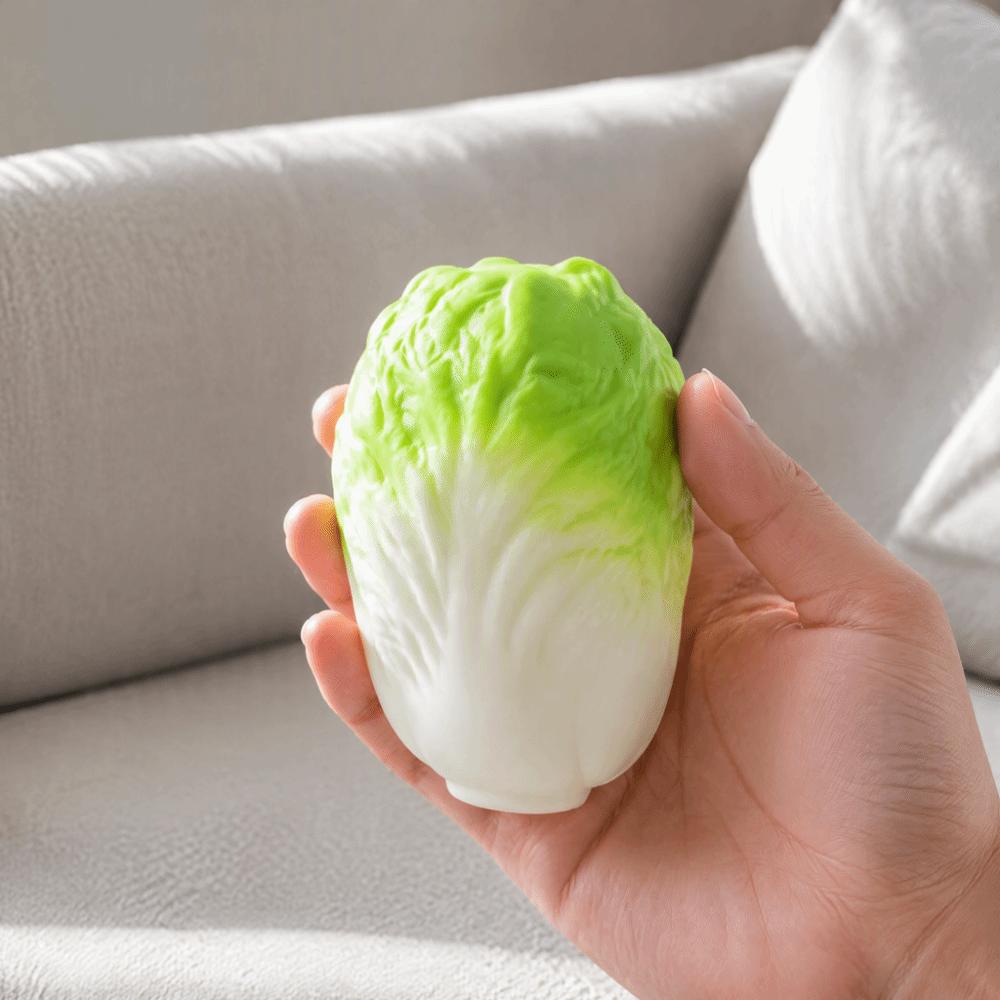 Crispy Sound Cabbage Squeeze Toys Caramel Simulation Squishy Toy Funny Vegetable Fidget Toy Adults