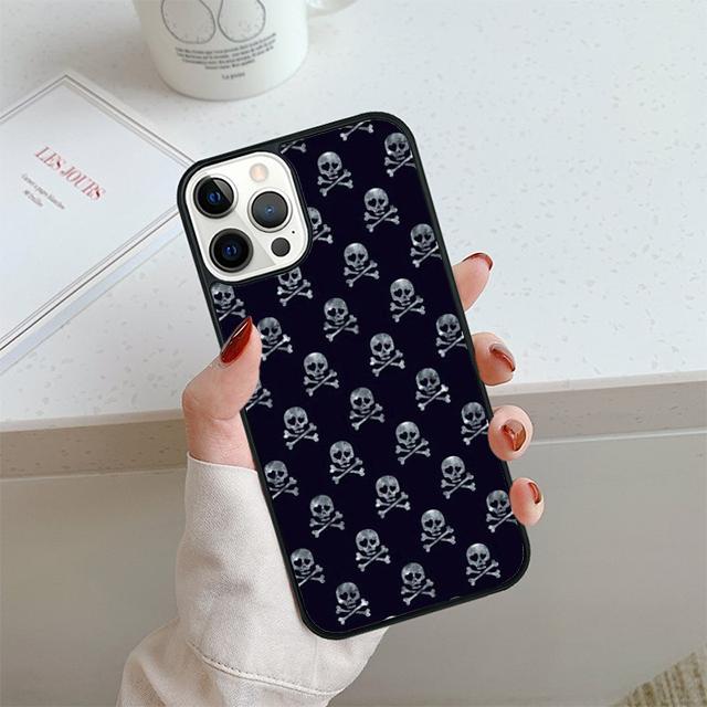 Чехол для телефона Черепа Кости Скелет Для iPhone 17 Air 13 12 14 15 16 Чехол Для Apple 14 15 16 Pro Max Plus Coque