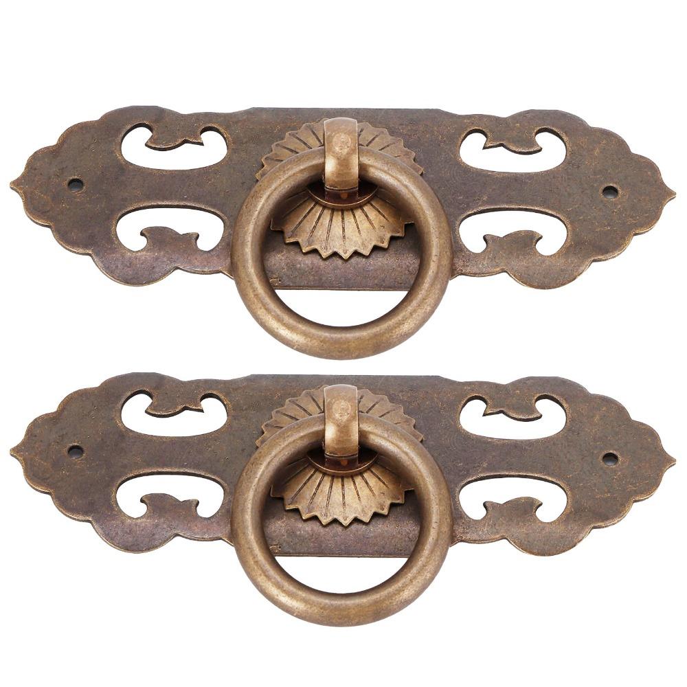 2pcs Durable Cabinet Door Handle With Screws Antique Pull Handle Drawer Pull Handle  Wardrobes